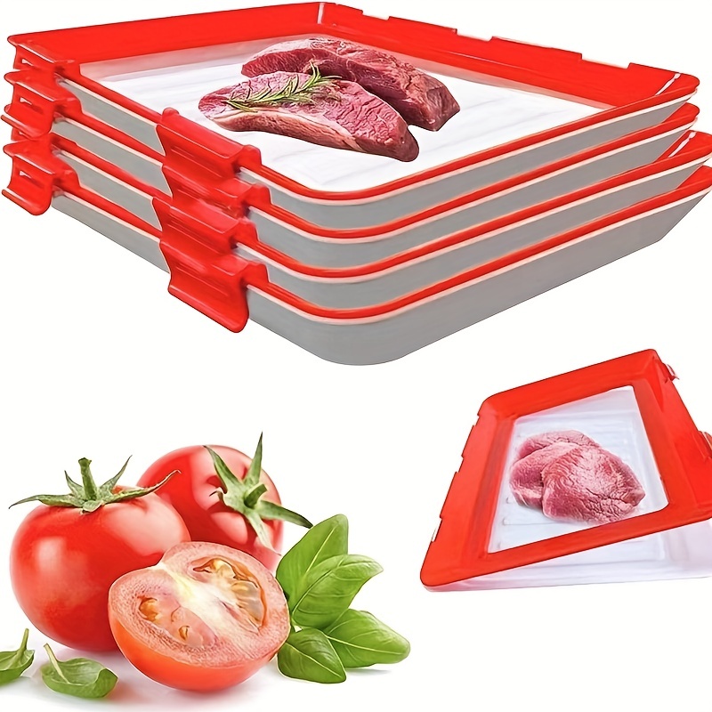 Refrigerator Preservation Tray, Rectangular Snap Vacuum