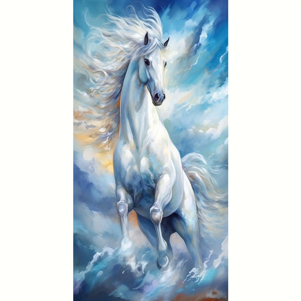 Three Horse Diamond Painting Kit 5d Animal Horse Diy Diamond - Temu