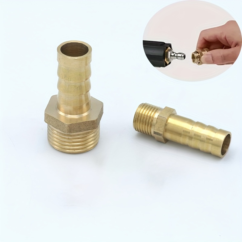 Brass Compression Tube Fitting Adapter 14mm Tube OD x 1/2 G Male