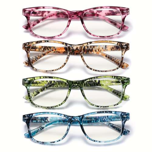 4Pack Women's Anti-blue Glasses, Women's Computer Glasses, Anti-glare Glasses
