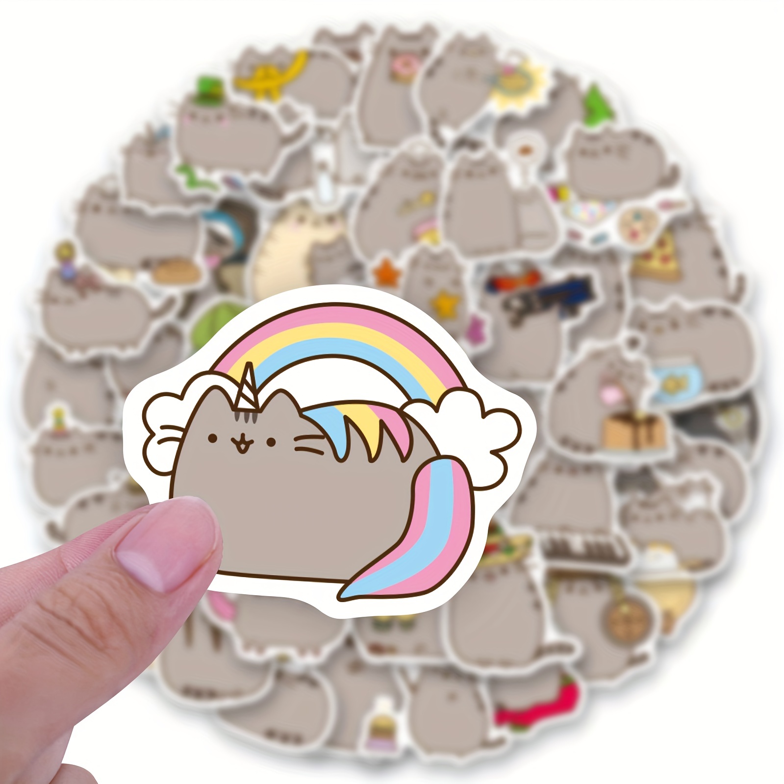 100pcs Cat Stickers Vinilos Impermeables Lindos Gatos Diy - Temu