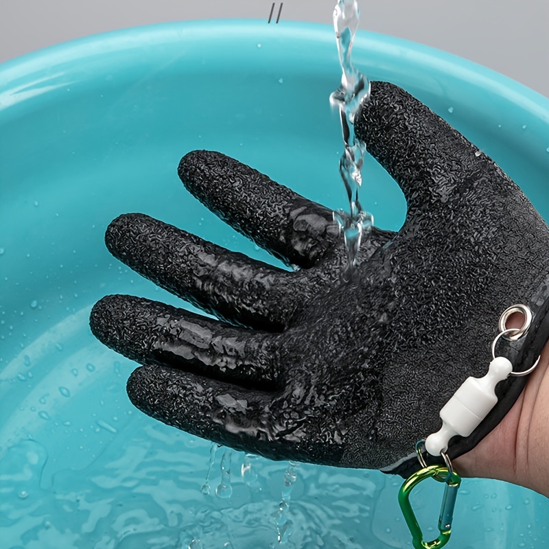 1pc * Waterproof Fish Cleaning Gloves with Magnetic Buckle - Textured  Handle for Secure Grip - One Size Fits Most - Random Buckle Color