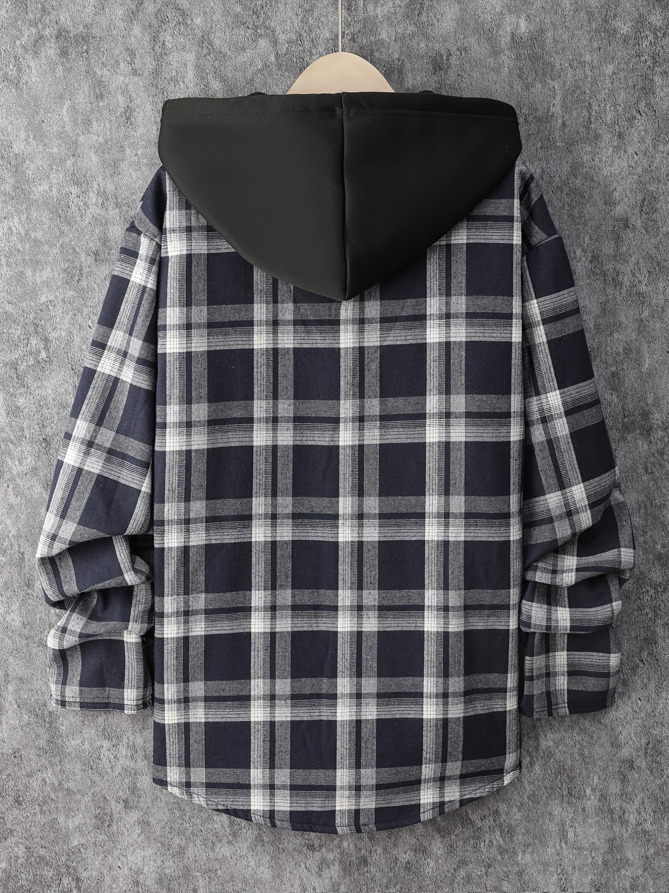 Plaid Shirt Coat Men Long Sleeve Casual Regular Fit Button - Temu