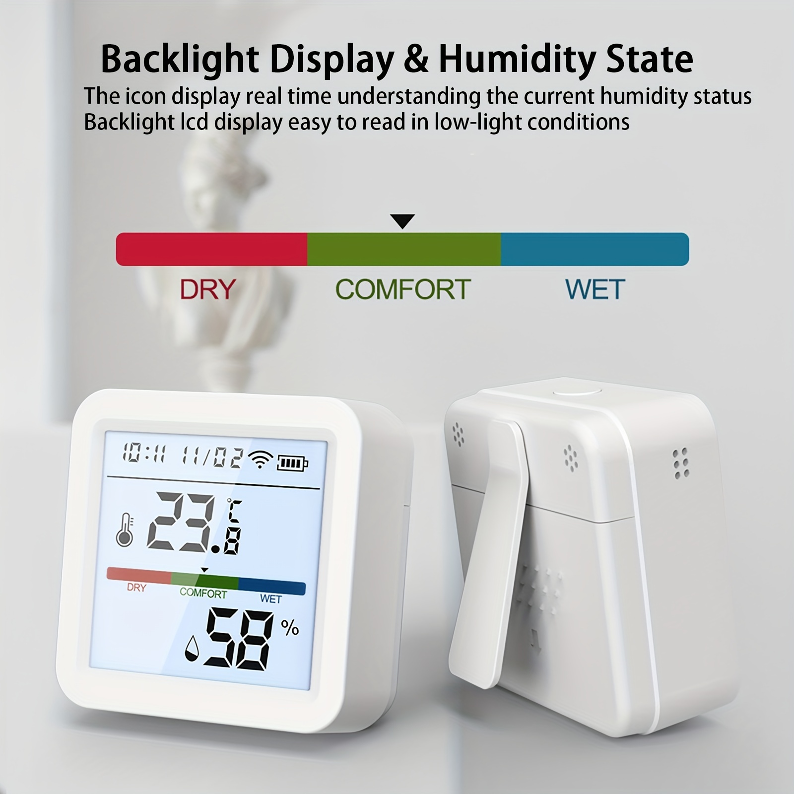 Smart Wifi Thermometer Hygrometer Indoor Room Digital - Temu