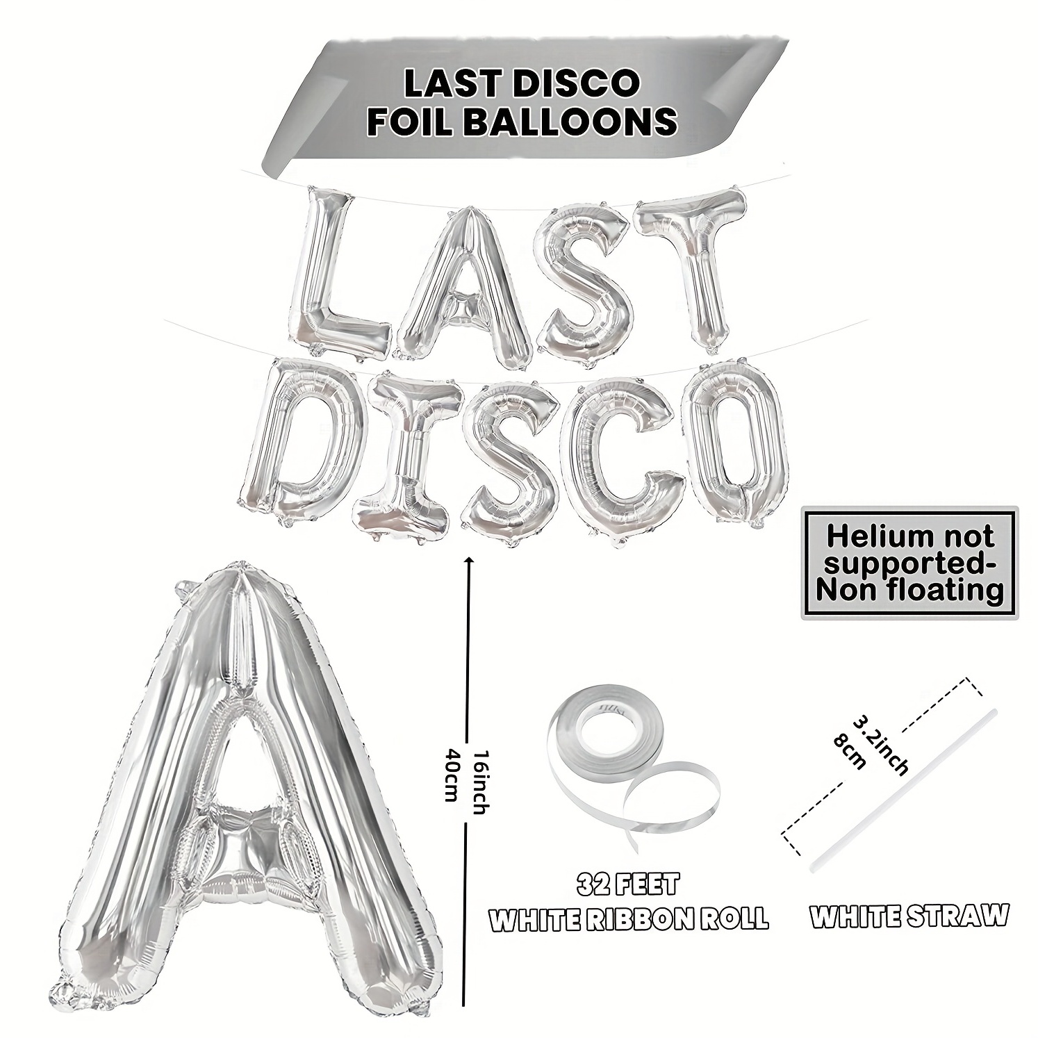 Last Disco Bride Accessories for Bachelorette Party Set