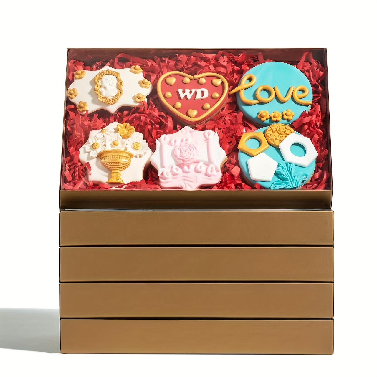Paquete de 50 cajas de panadería marrones, cajas pequeñas de pastelería de  4 x 4 x 2.5 pulgadas con ventana, cajas de embalaje de regalo para