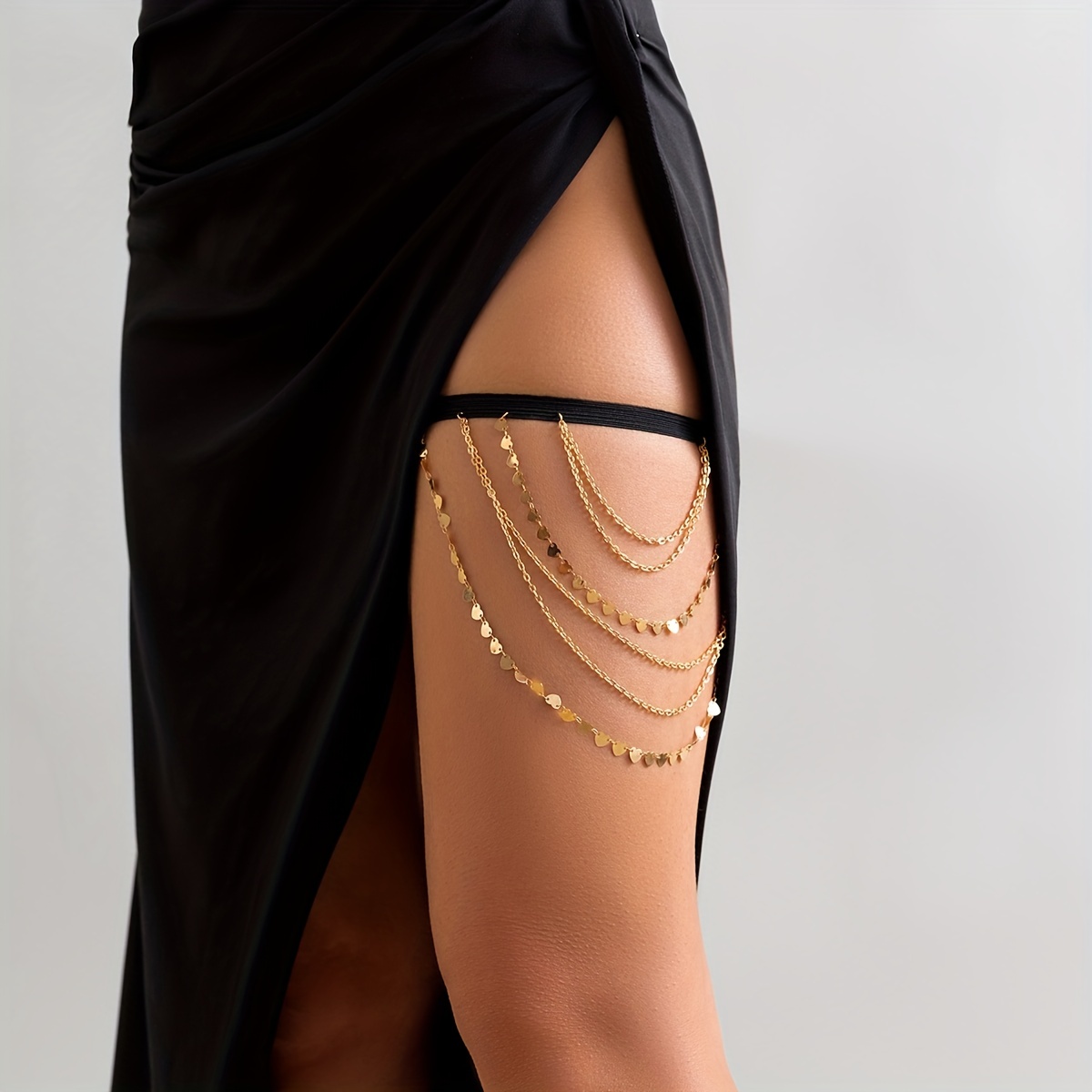 Sexy Leg Chain with Tassel Elastic Body Accessory