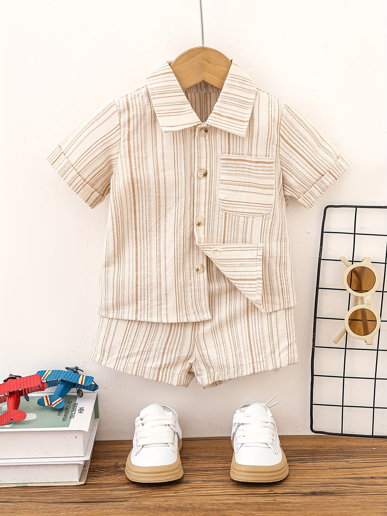 Baby Boy Outfit Boys Shorts Gingham Shorts Alligator Shirt Summer