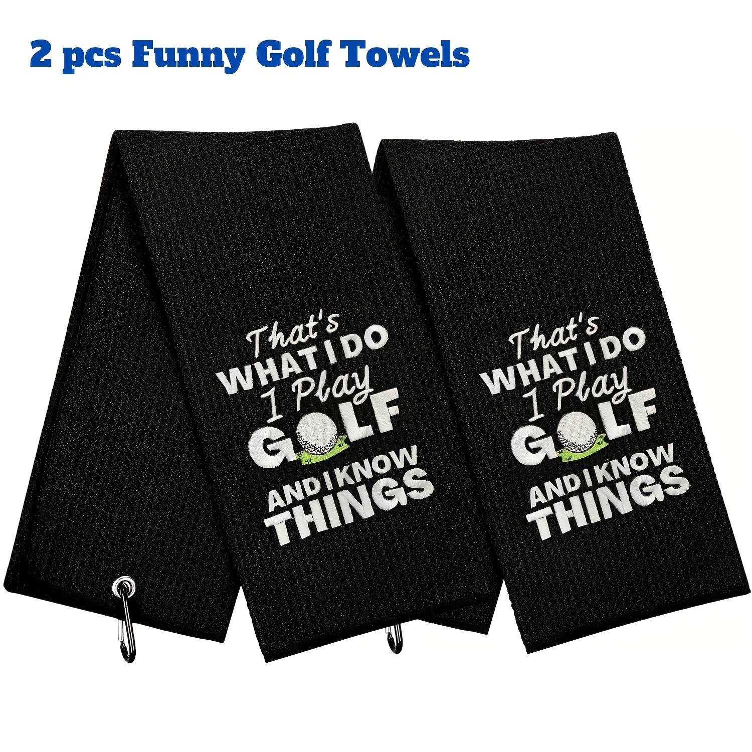 Embroidered Funny Golf Towel With Clip Perfect Golf Gifts - Temu