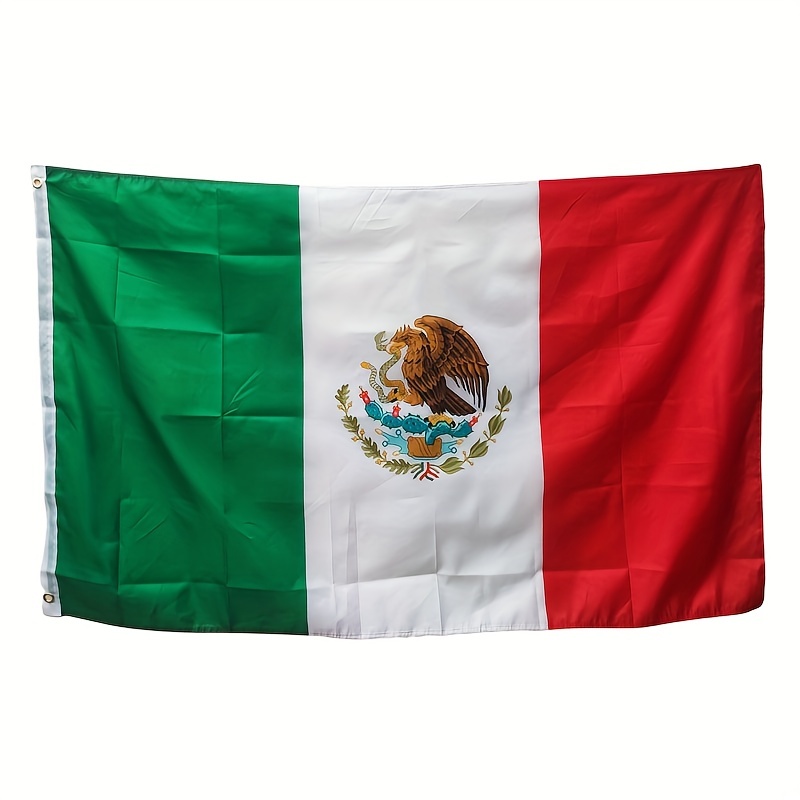 1pc Bandeira do México Bandeiras nacionais mexicanas de poliéster para uso  interno/externo com cores vivas e ilhós de latão para decorações, 3x5 pés
