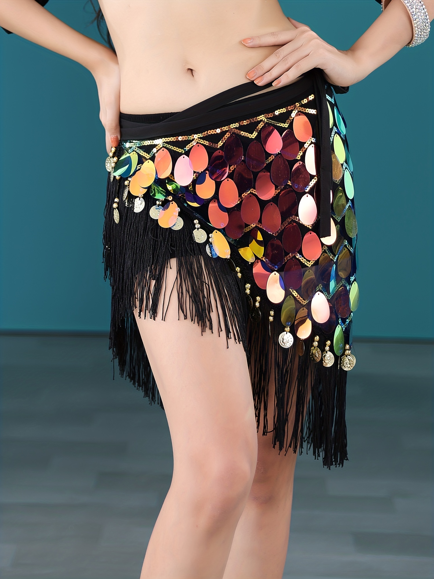 Hip Shakers Sexy Burlesque Beaded Embellished Sequin Belly Dance Bra Top