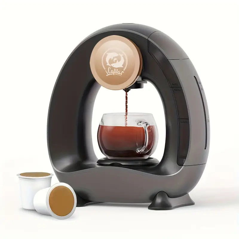 Us Plug Mini K-cup Capsule American Semi-automatic Drip Coffee Machine  Abs,304 Stainless Steel,pp Food Grade Silicone,pa Plastic Detachable  Structure+internal Automatic Cleaning Visualizing - Temu