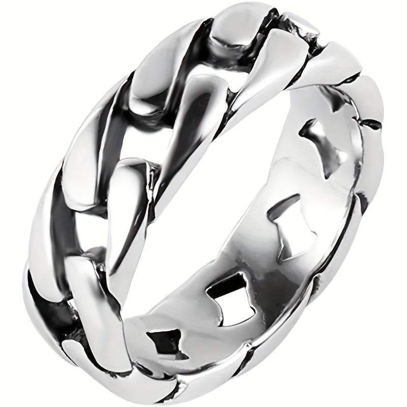 Collana Cubana Uomo/Donna In Acciaio Inox 5mm - Catena Hip Hop 50cm Con Moschettone | Regalo Ideale