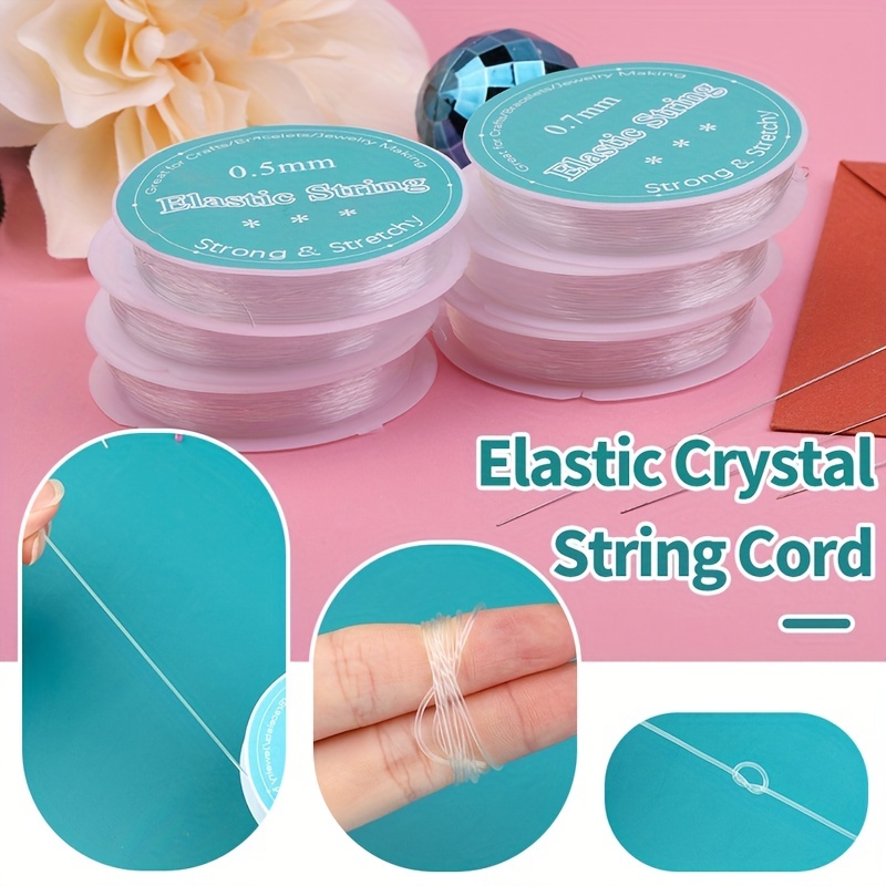1mm Stretchy String Set, Elastic Bracelet String Crystal String Bead Cord  for Bracelet, Beading and Jewelry Making
