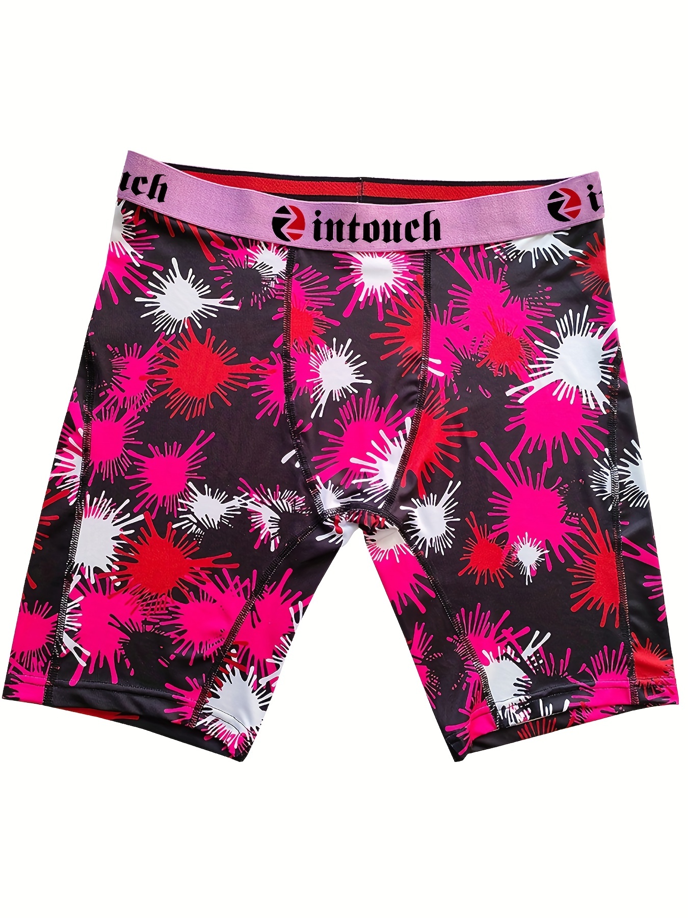 Men's Graffiti Cartoon Shark Print Long Boxers Briefs Shorts - Temu