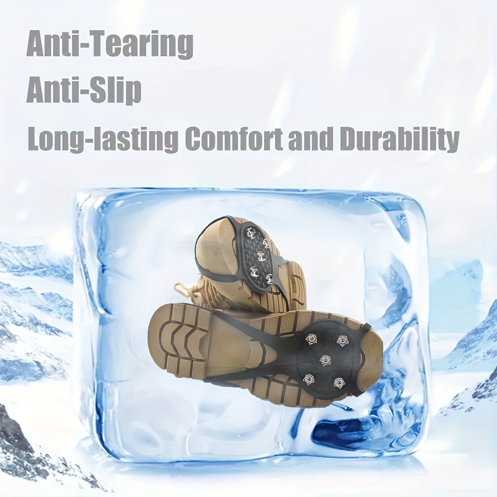 Outdoor Non slip Ice Gripper Anti Skid Ice Spikes Shoes - Temu