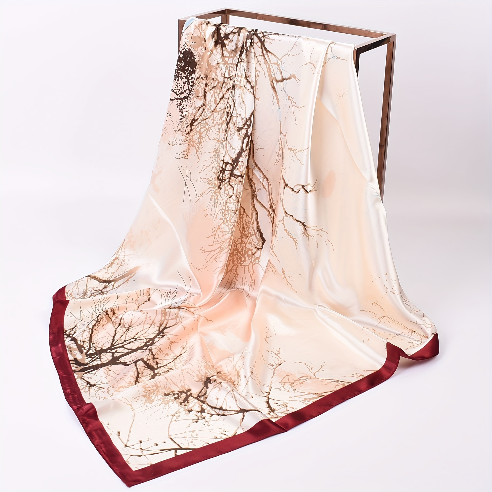 Vintage Tree Print Scarf Tie Dye Bandana Head Wrap