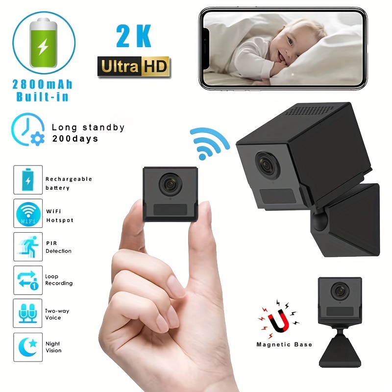 Mini cámara oculta corporal espía tipo ultra compacta conexión wifi