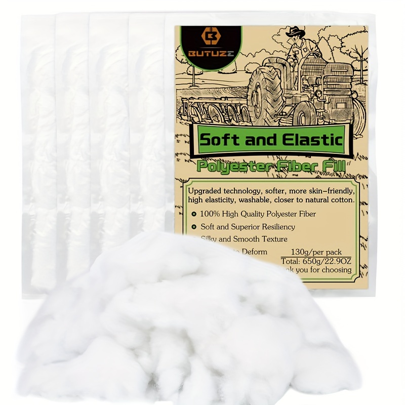  Premium Polyester Fiber Fill, White High Resilience Fill Fiber,  Pillow Filling Stuffing, Fluff Stuffing Fill Fiber for Stuffed Animal  Crafts, Pillow Filling, Cushion Quilts Paddings(600g/21.1oz) : Arts, Crafts  & Sewing
