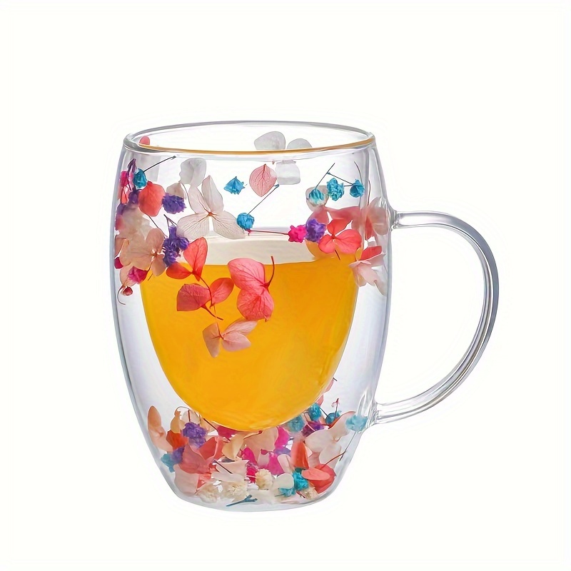 Double Wall Glass Cups With Handle Creative Transparent - Temu