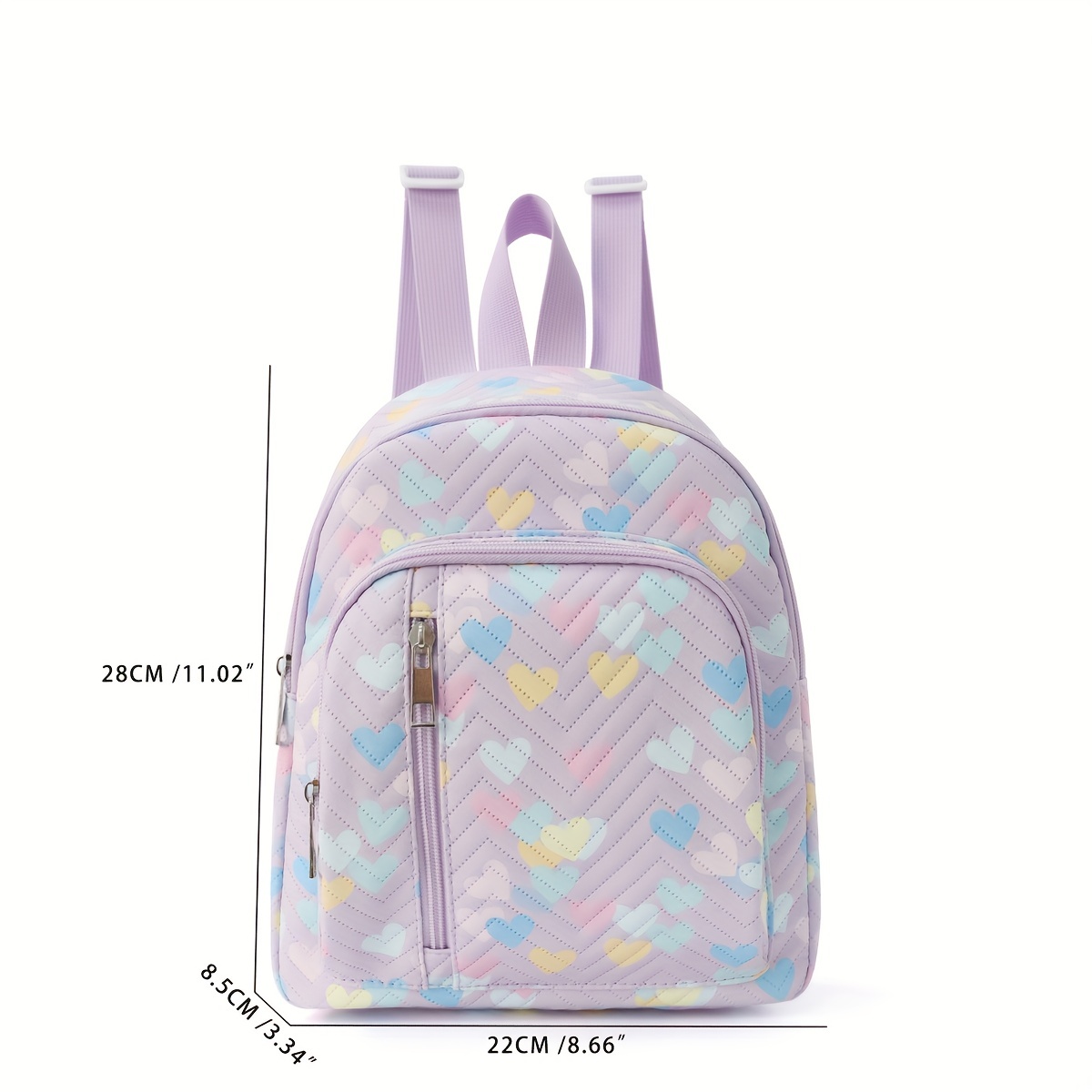 Kids Heart Pattern Backpack Large Capacity School Bag