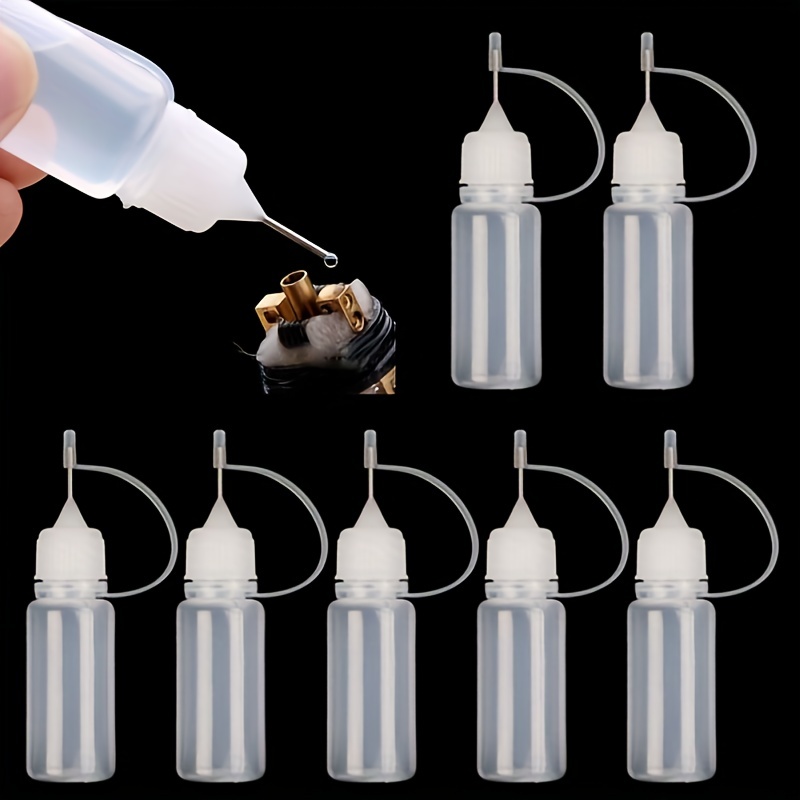 10pcs 10ml Craft Tool Empty Plastic Bottle Glue Applicator Needle Tip  Squeeze Extrusion Bottle Suitable For DIY Quilting Process Of Paint Paper  Glue