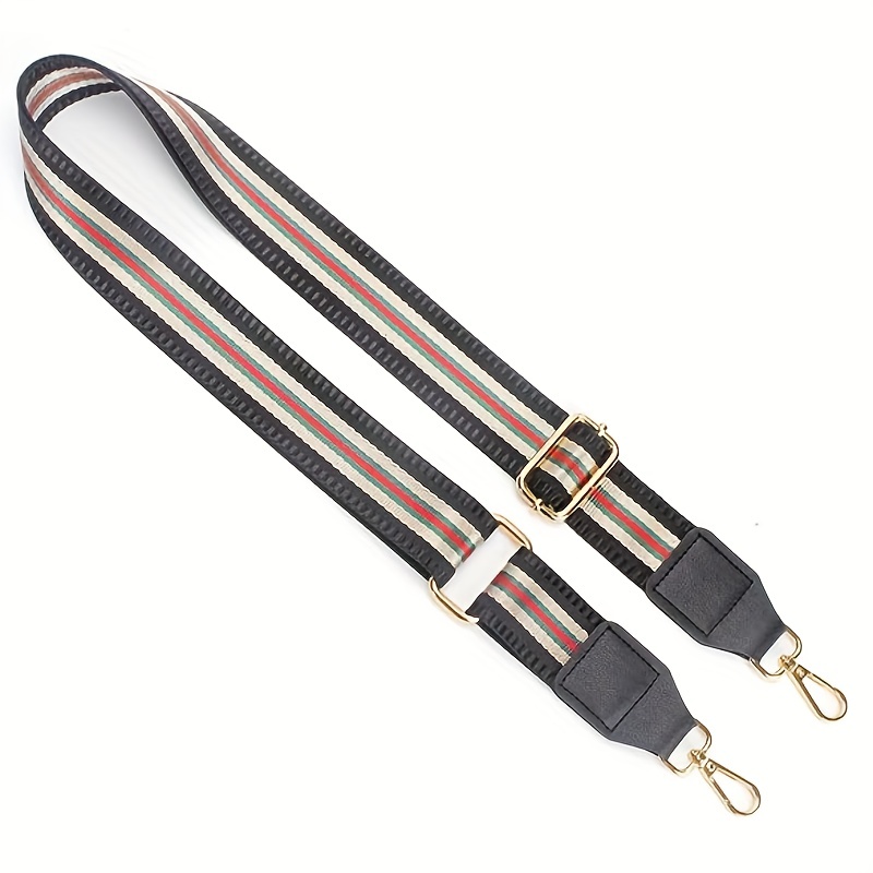 Crossbody Bag Strap in Black & White Stripe