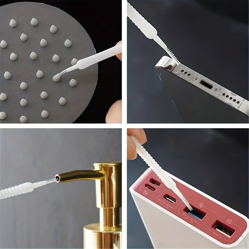 Bathroom Micro Nylon Brush Shower Head Anti-clogging Cleaning Brush Mobile  Phone Hole Pore Washing Tools Toilet Accessories - Temu