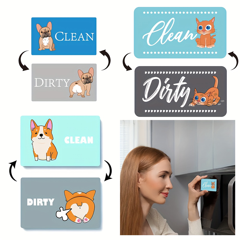 1pc Dishwasher Magnet Clean Dirty Sign, Universal Double-Sided Clean Dirty  Magnet For Dishwasher, Refrigerator Or Washing Machine, Strong Magnetic No  Scratches