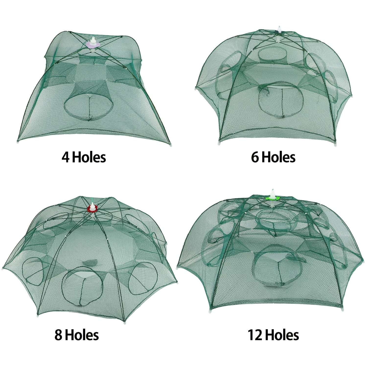 Sougayilang Foldable Automatic Fishnet Trap 8 Holes Portable