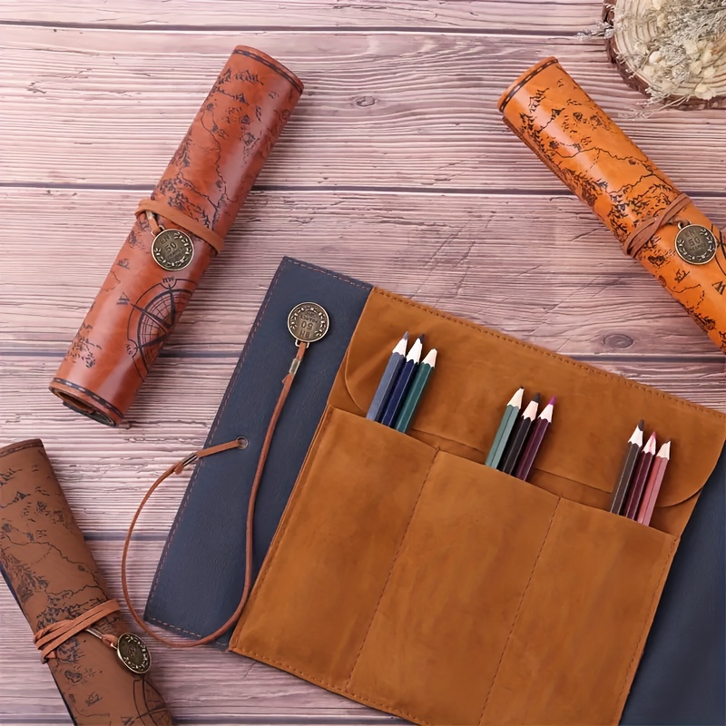 Leather Storage Pouch, Real Leather Pencil Case