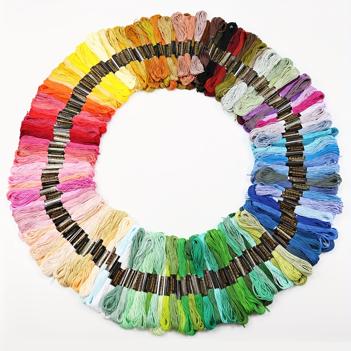 Embroidery Thread Rainbow Color Cross Stitch Threads Cotton - Temu