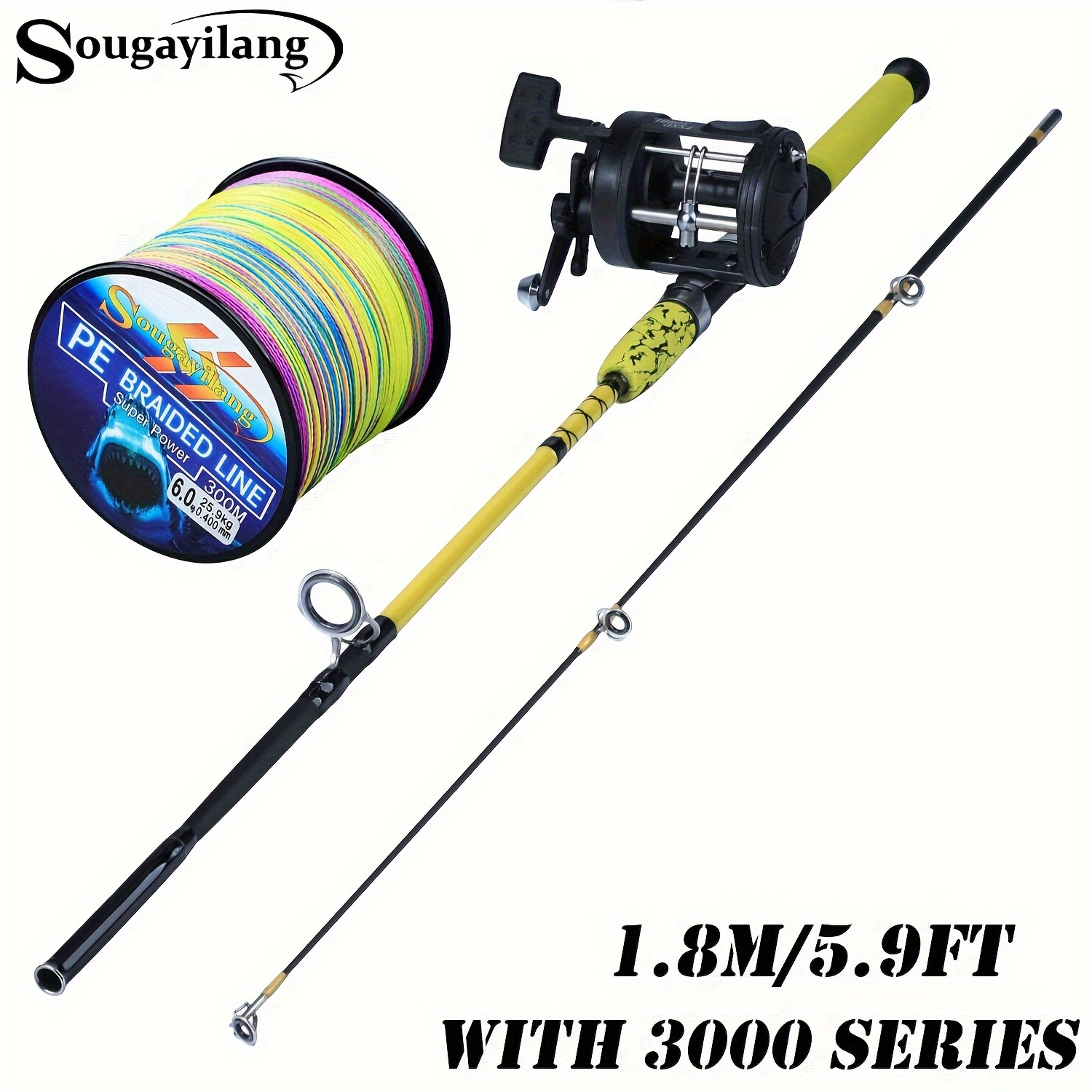 Sougayilang Red Fishing Rod Reel Set / Gradient Red - Temu