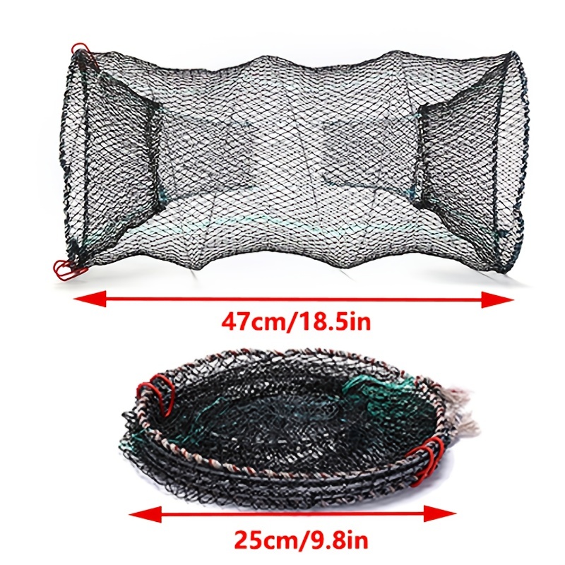 Durable Folding Crab Cage Reusable Spring Fishing Trap Net - Temu