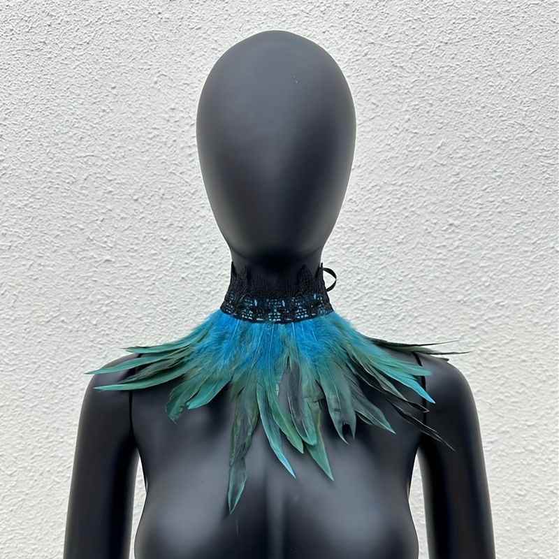 Faux Feather Neck Scarf Halloween Cosplay Costume Accessory