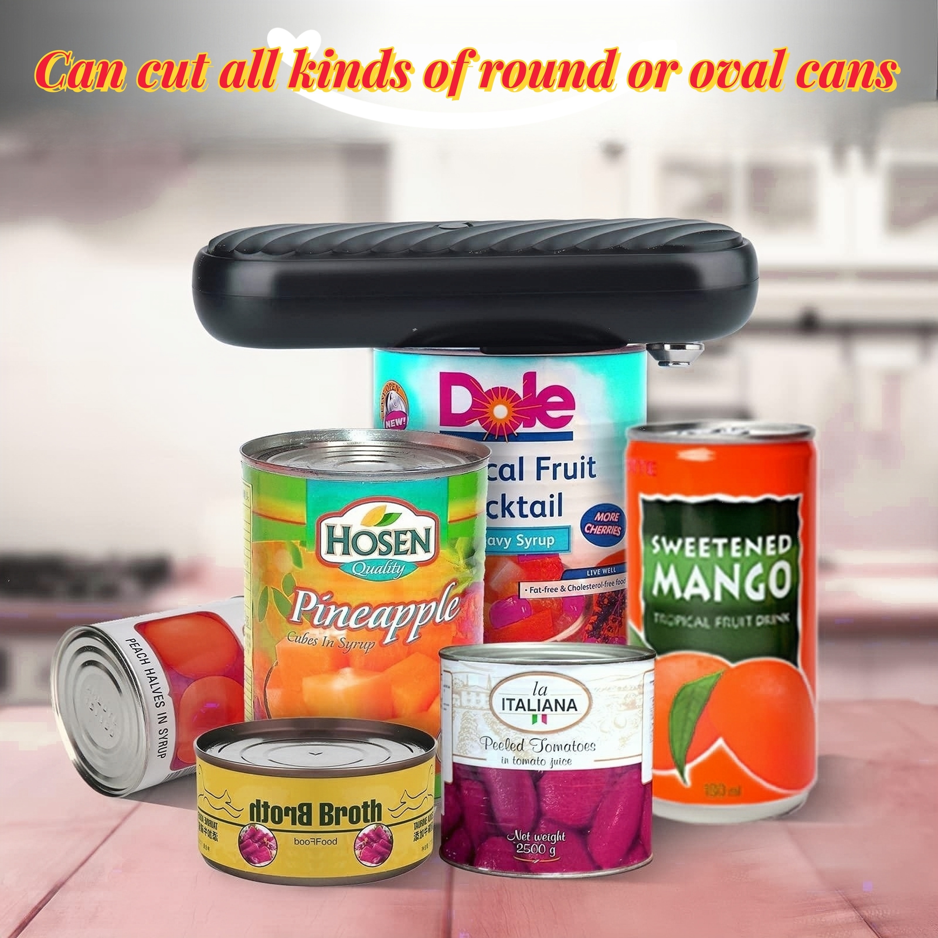 Rechargeable Electric Can Opener With Replaceable Blade - Smooth