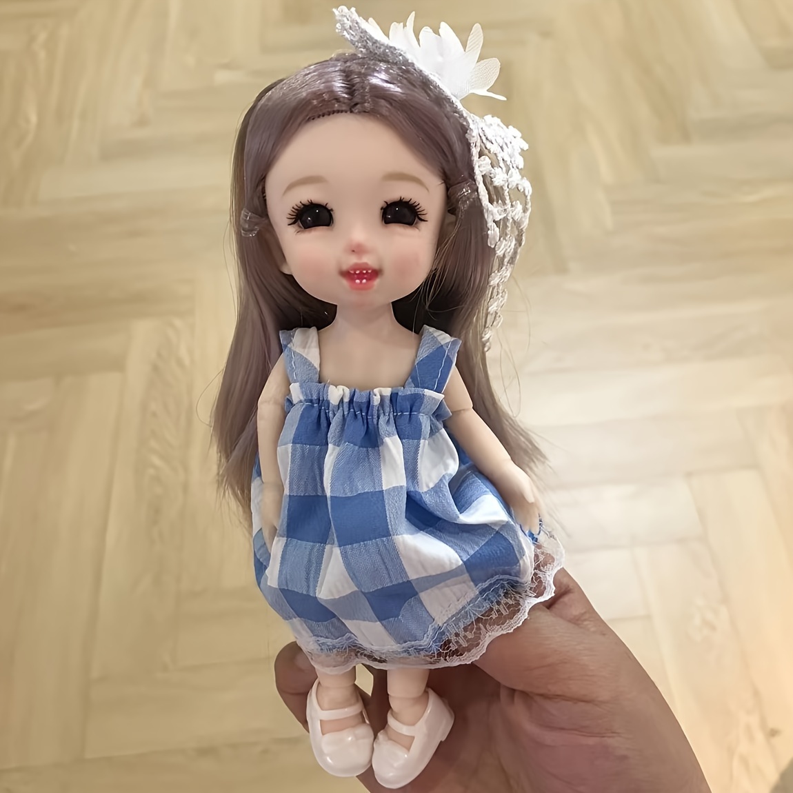 BJD Doll Simulation Doll For People ,Cute Kawaii BJD Doll For Boys Girls  Gift, The Top Can Be Opened, 18 Joints