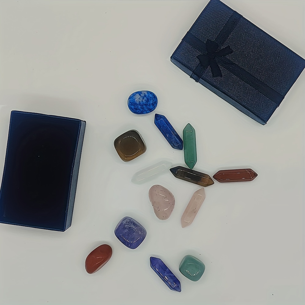 Natural Crystal Hexagonal Column Yoga Stone Decoration Set
