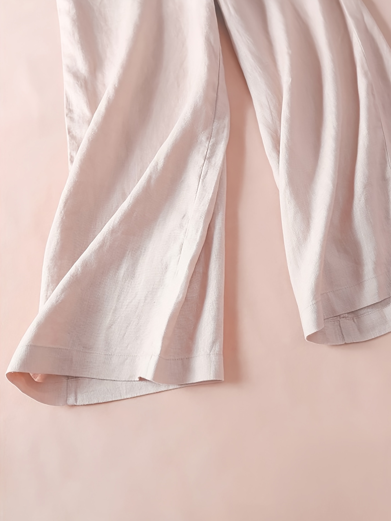 Plus Size Casual Pants Women's Plus Plain Elastic High - Temu