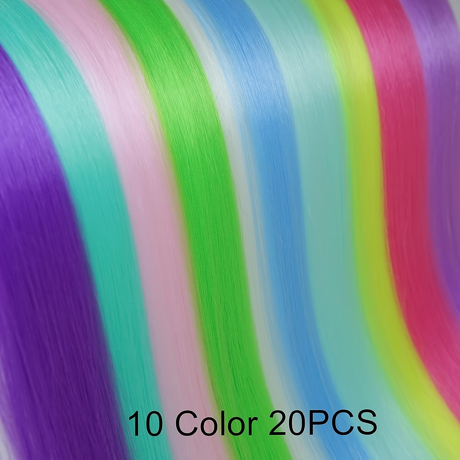  Glow In The Dark Hair Extensions 18 Pcs 20 Inch Clip In Hair  Extensions Colroful Luminous Hair Piece Luminous Clip In Hair Extensions  for Women Girls Kids (Multicolor) : Beauty