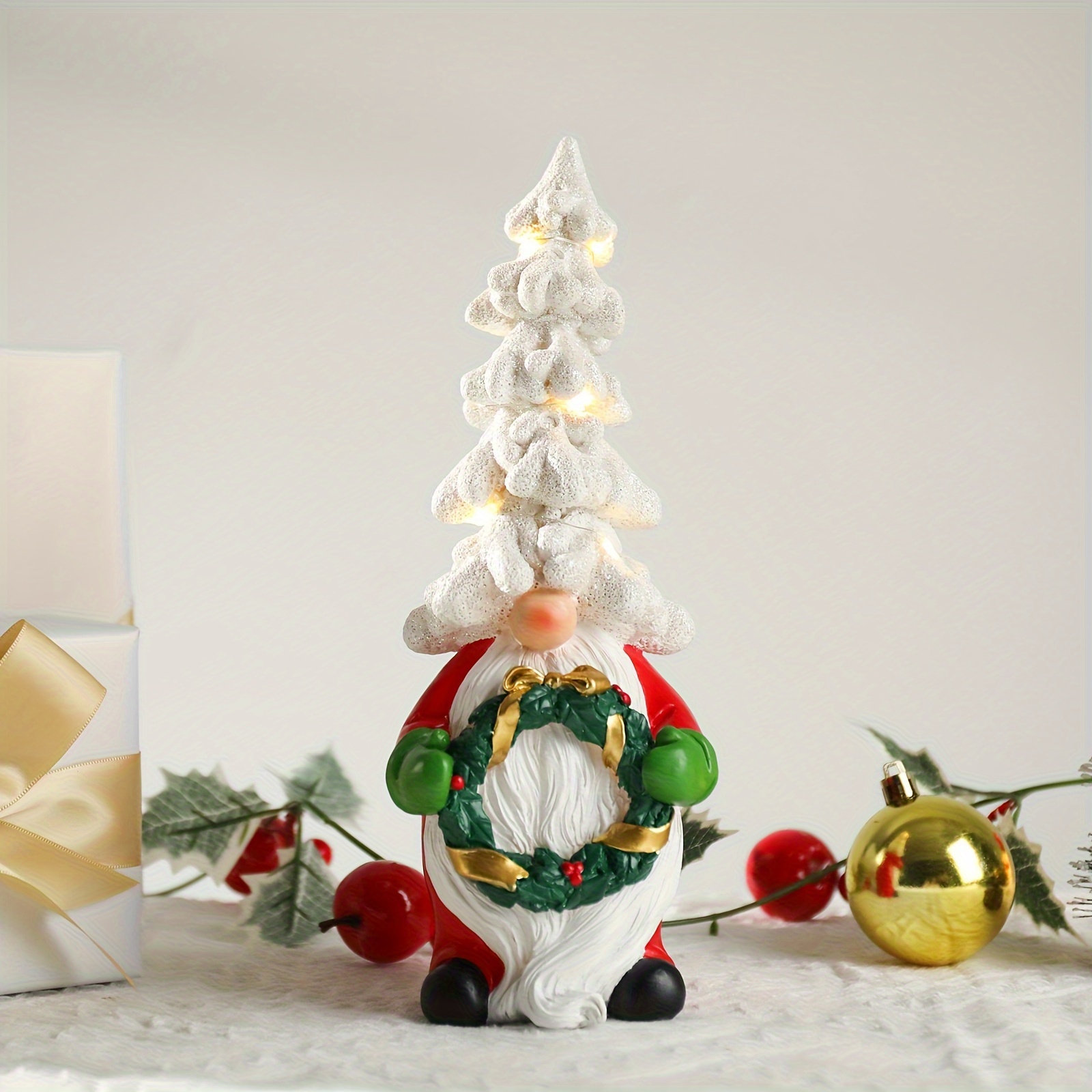 LED Ceramic Christmas Tree Gnome