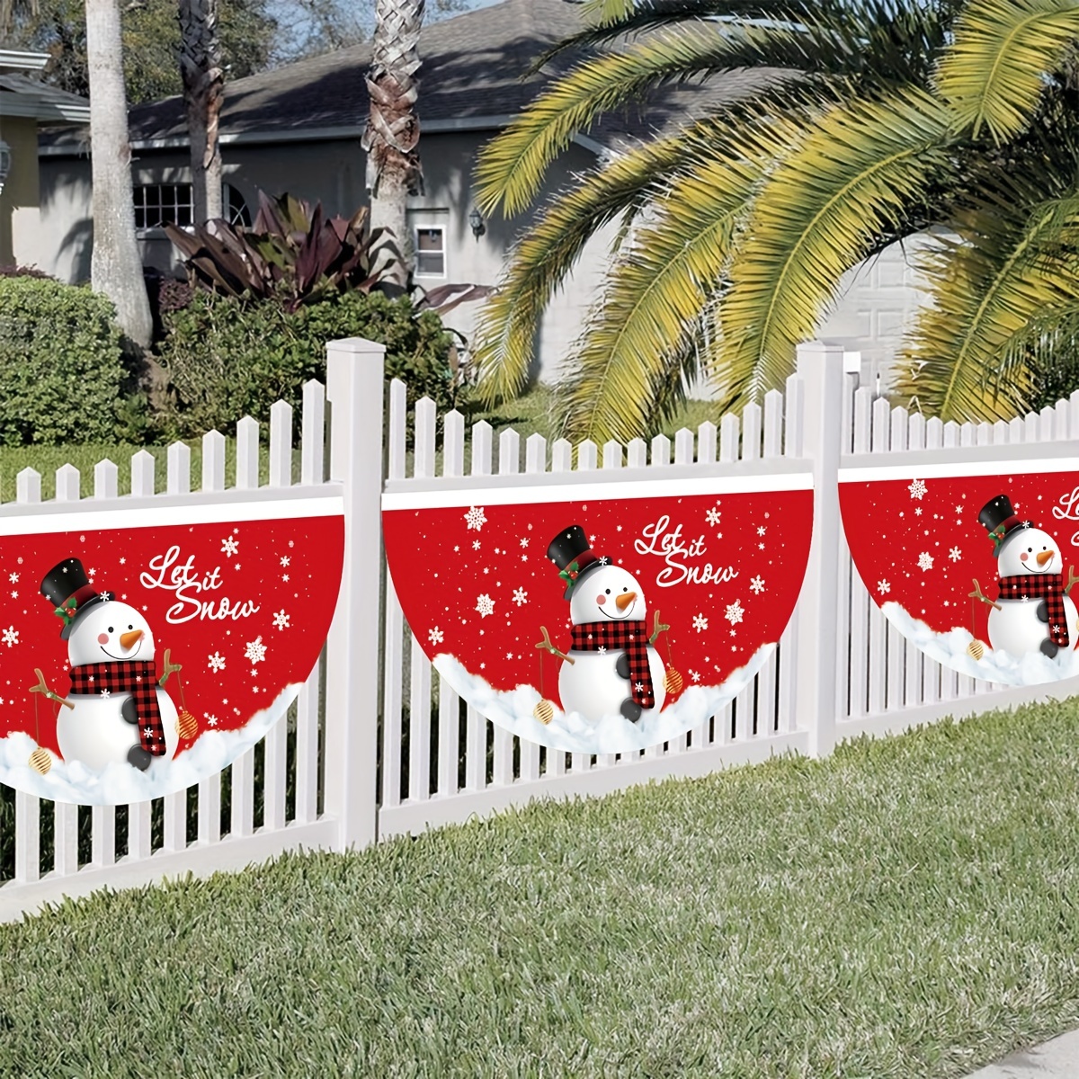 

Christmas Outdoor Fan Banner, Santa Claus Snowman Elk Christmas Home Decoration, Christmas Props