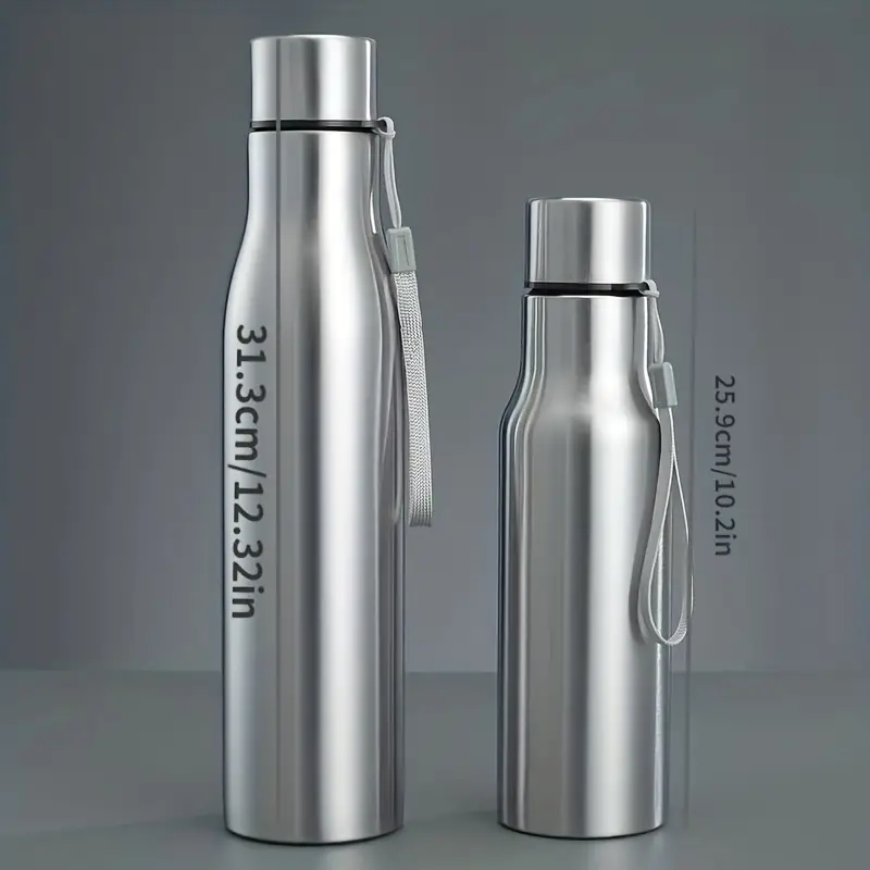 750ml/1000ml Large Capacity Stainless Steel Sports Water Bottle with  Portable Handle - Stay Hydrated on the Go!