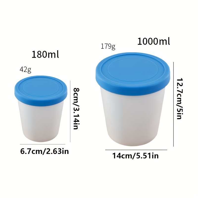Starpack Home Ice Cream Freezer Storage Containers Set of 2 with Silicone Lids