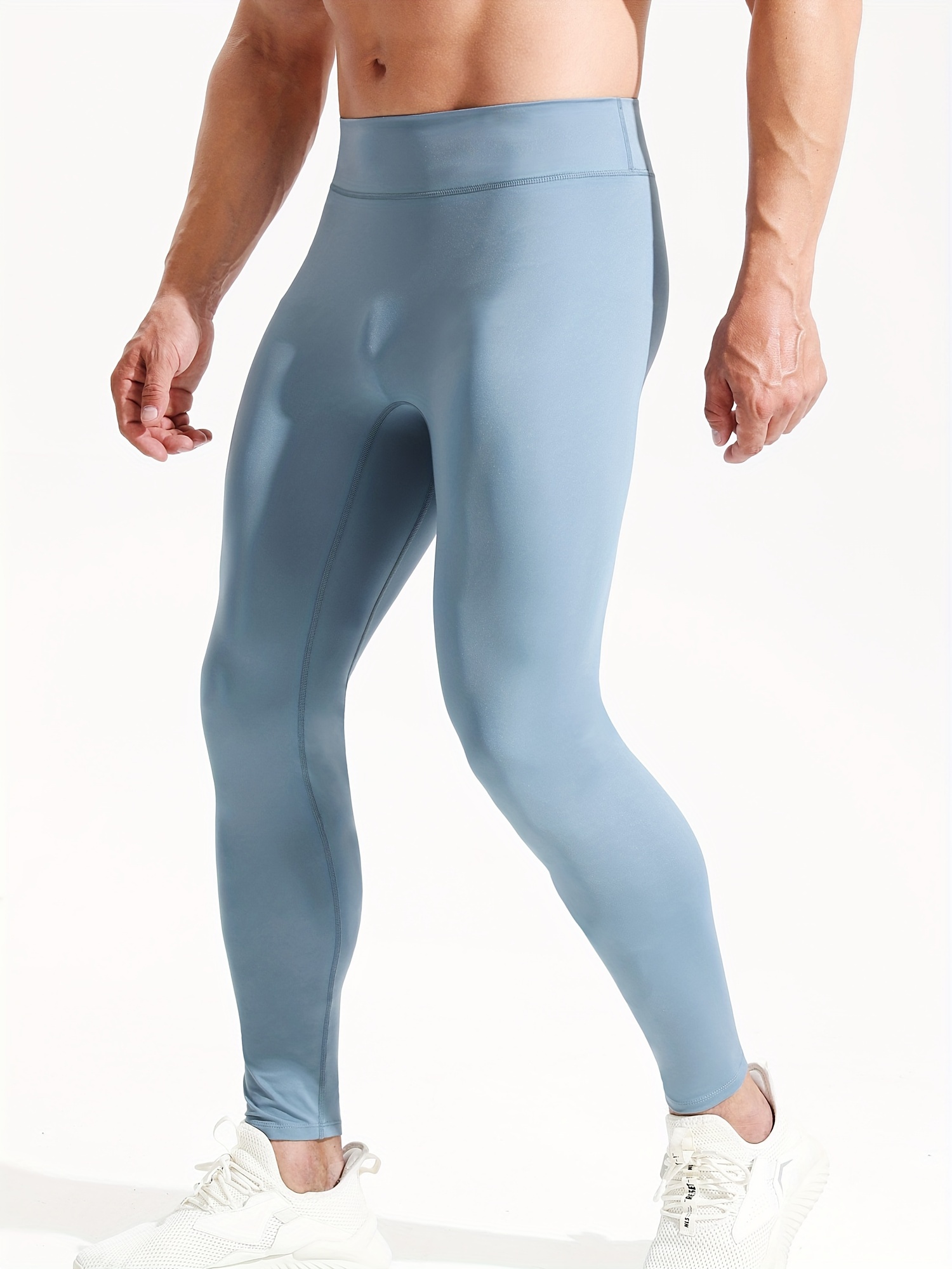 Pantalon de sport de compression avec poches pour homme, legging chaud d' hiver, doublure Smile, collants