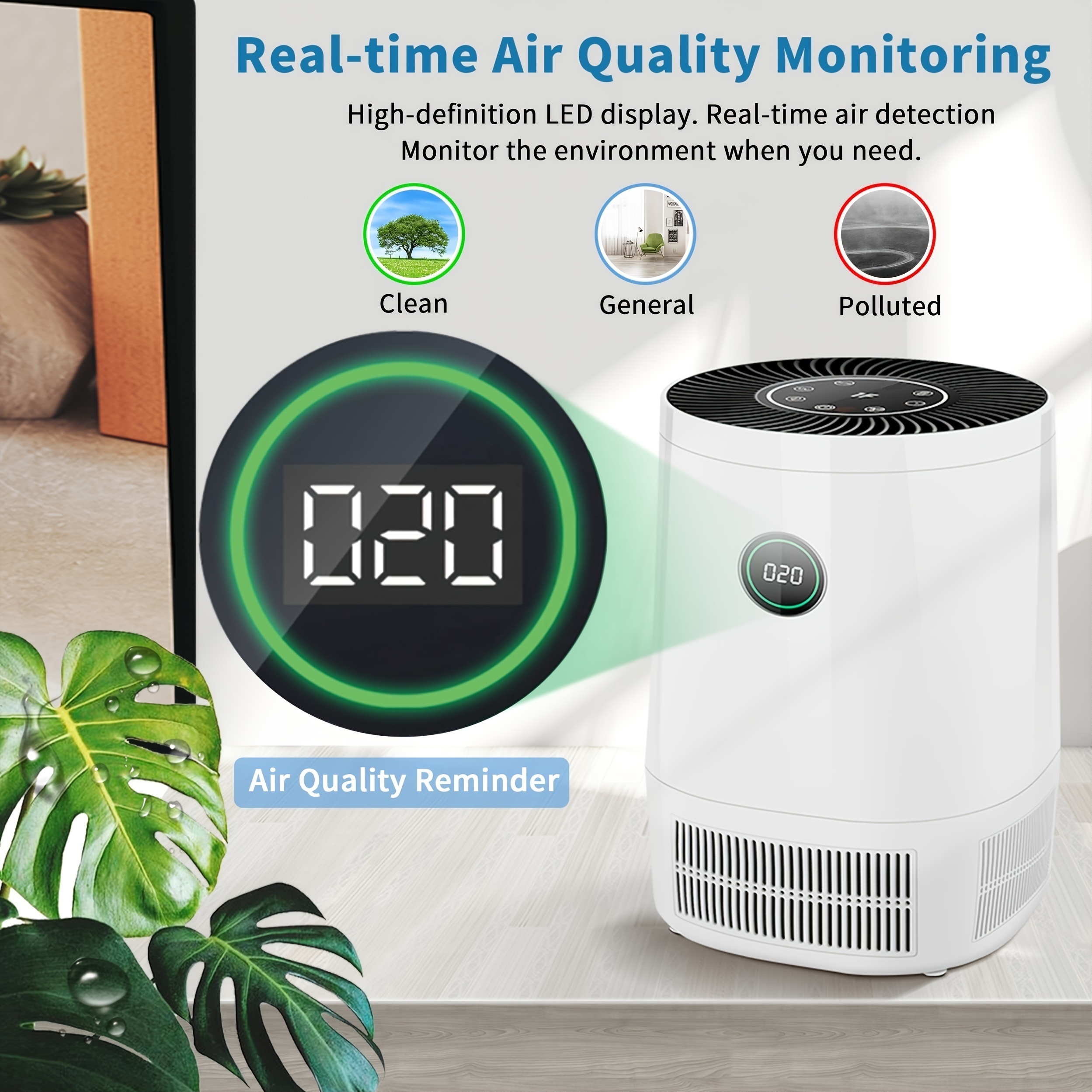 4-in-1 Air Purifier - True HEPA Filter with Negative Ion Generator, Free  Delivery