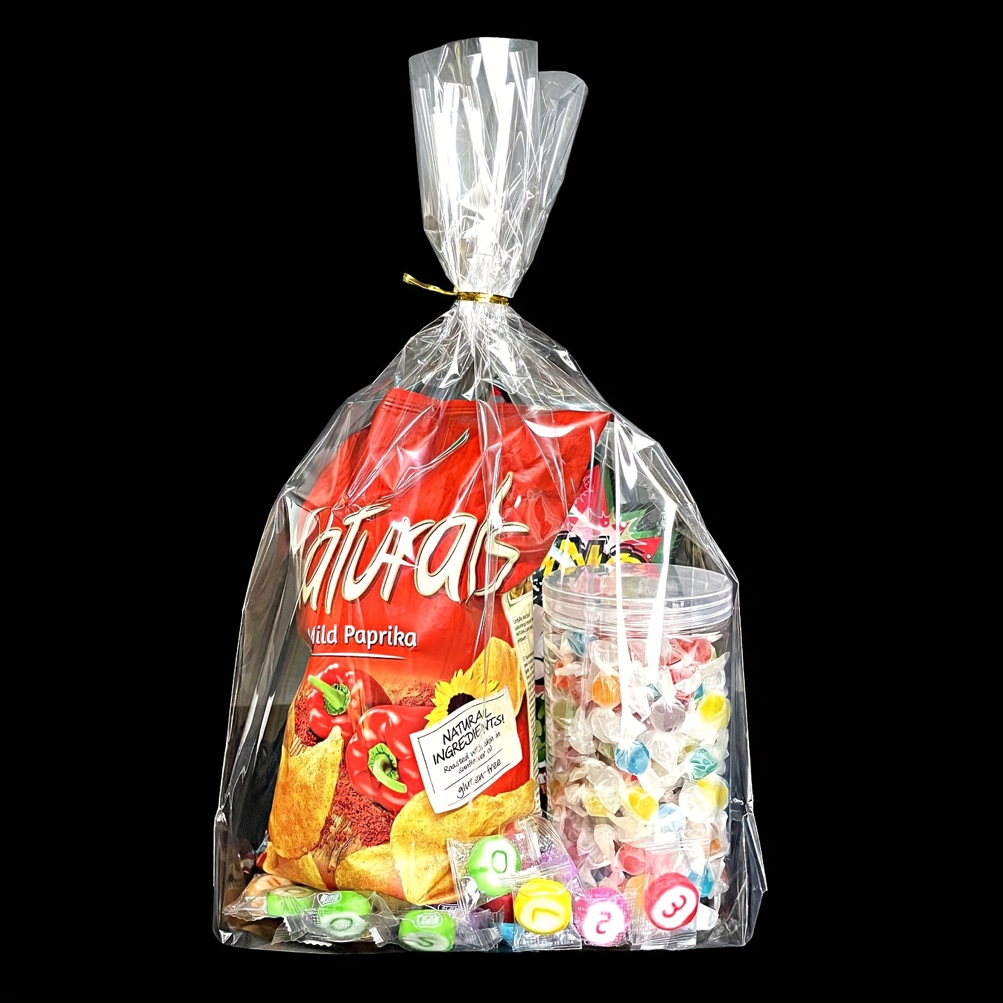 Cellophane Bags 100 Pcs Mix Colors 6 inch x 9 inch | Colorful Cello Treat Bags W