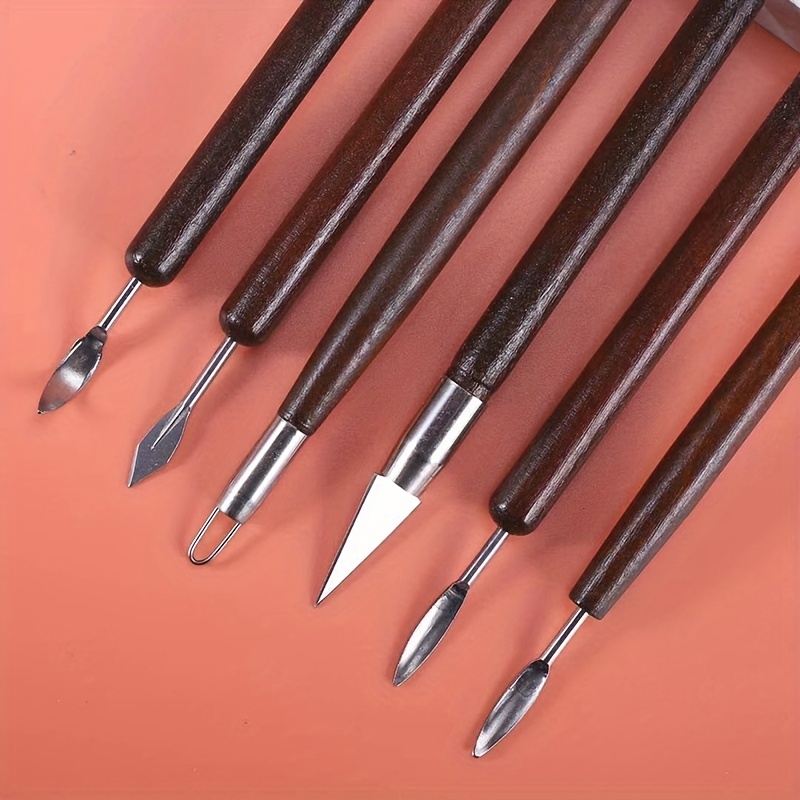  6 Pcs Pottery & Clay Sculpting Tools, Double-Sided