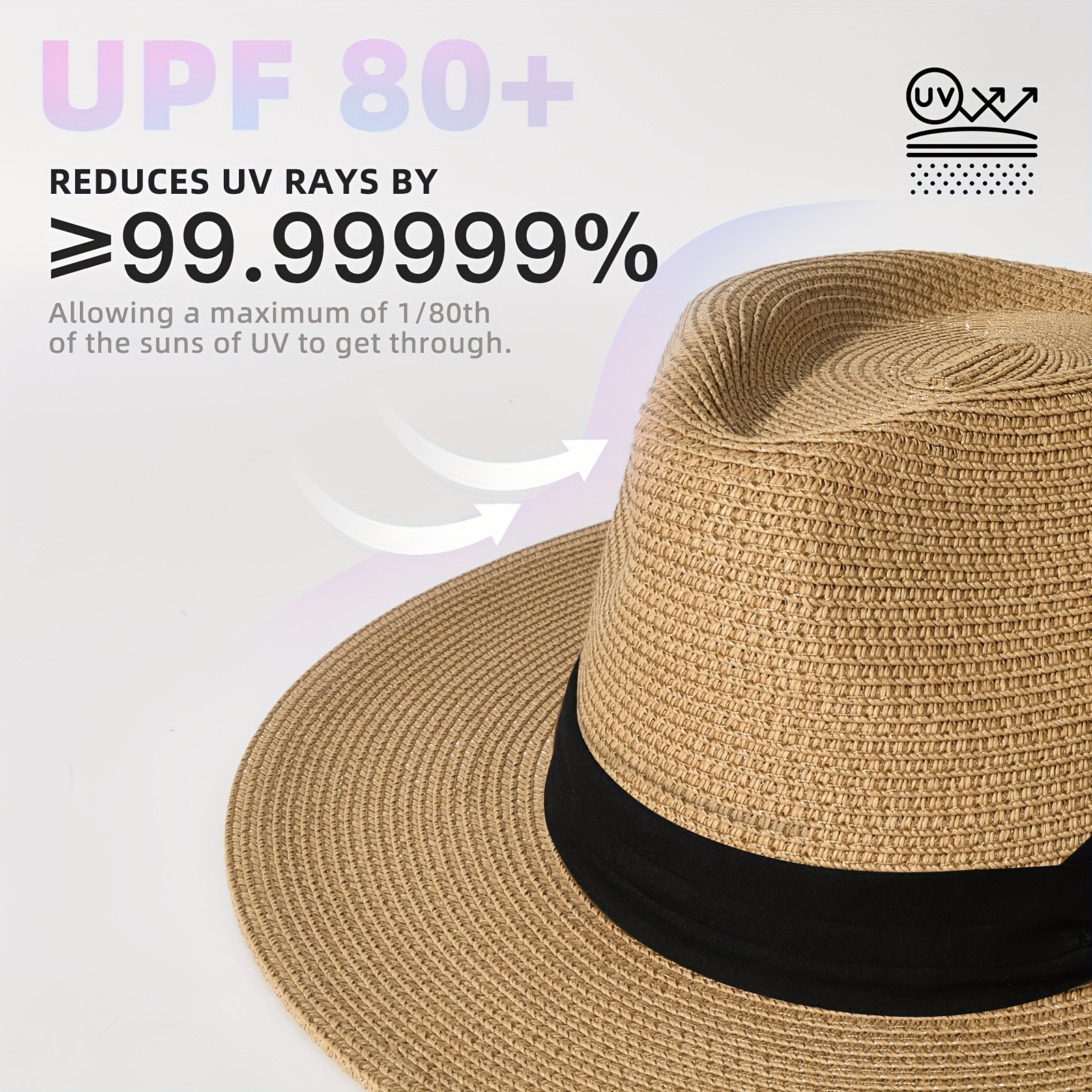 Summer Fedora Hats for Women Wide Brim Straw Hats for Men Wide