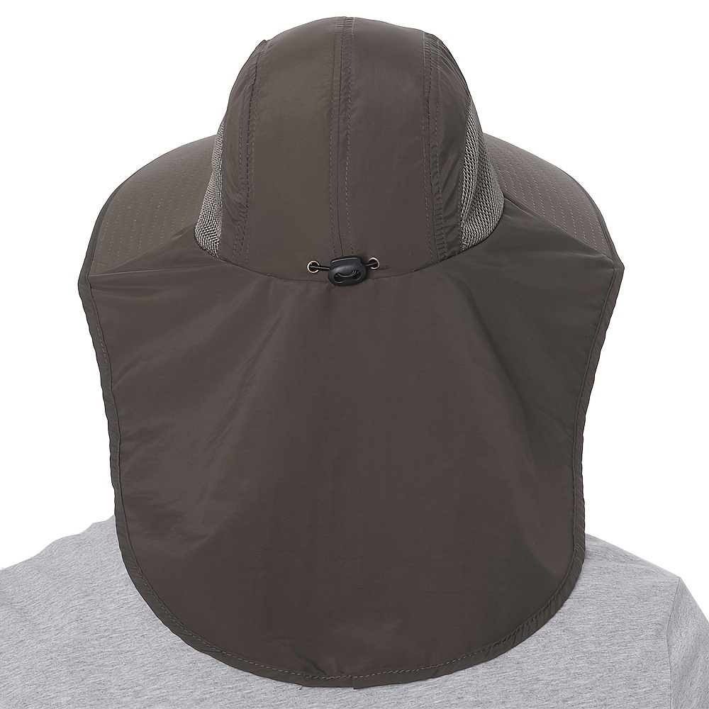 Sombrero de sol de ala ancha para hombre con cubierta para el cuello, gorra  de pesca para acampar al aire libre, senderismo, jardinería, césped